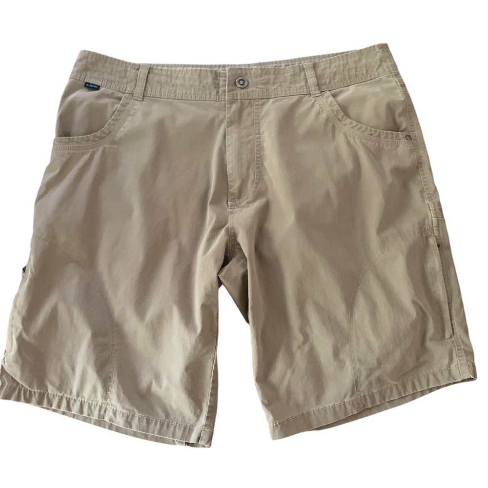 Kuhl Mens Vintage Patina Dyed Khaki Hiking Outdoor Shorts Sz 38